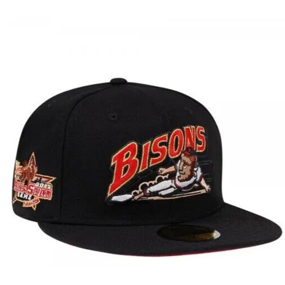 New Era Buffalo Bisons 2012 All Star Game Black 59FIFTY Fitted Hat Size 7 1/4